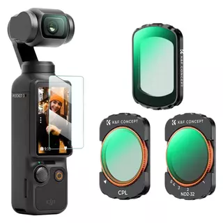 磁性 CPL + 黑霧 1/4 + VND(1 至 5 檔)濾鏡套裝,適用於 DJI Osmo Pocket 3,多層鍍