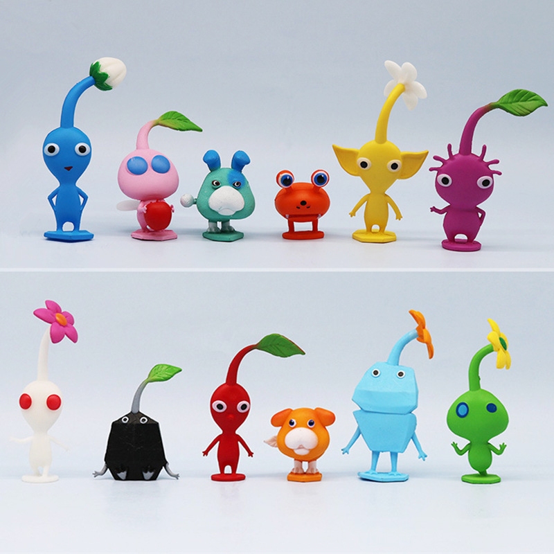 現貨 6款8款12款選擇 日本宮本茂遊戲 皮克敏 Pikmin 石頭皮克敏 Q版公仔人偶模型玩具手辦擺件娃娃了 | 蝦皮購物