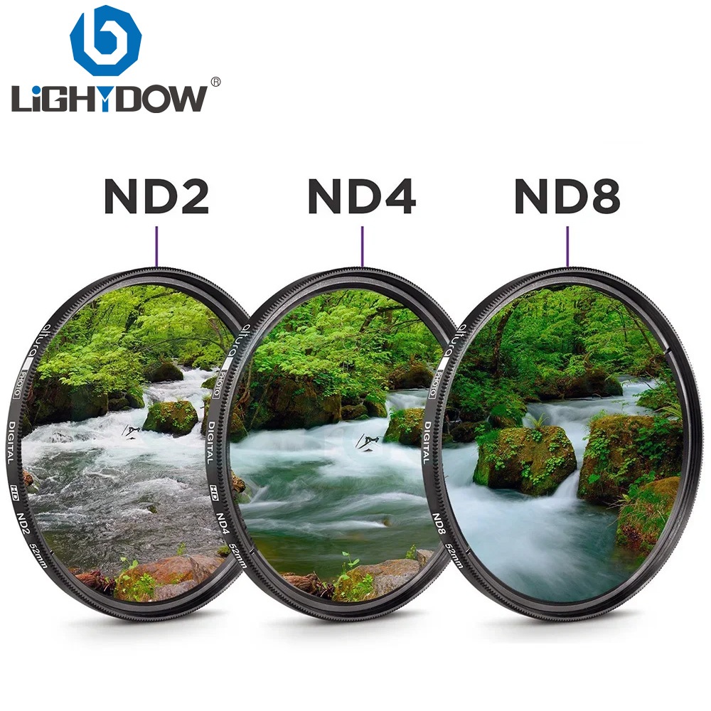 Lightdow ND2+ND4+ND8 3 合 1 ND 濾鏡套件可變中性密度濾鏡相機濾鏡適用於尼康索尼賓得佳能相機鏡 | 蝦皮購物