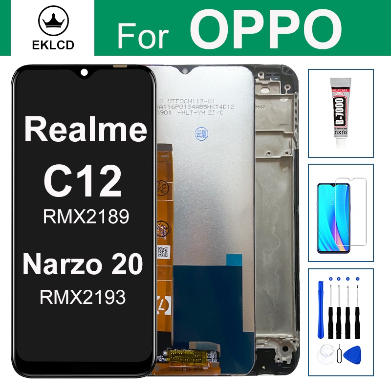 LCD 適用於 OPPO Realme C12 Narzo 20 30A RMX2193 RMX2189 顯示屏觸摸屏數 | 蝦皮購物
