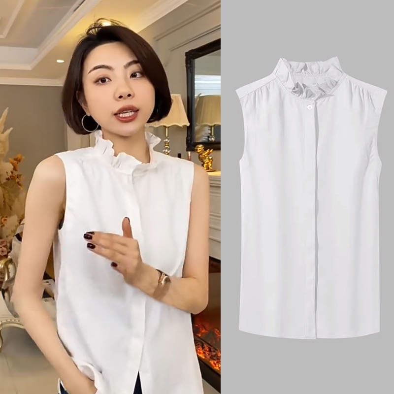 ［特價$129→$99］氣質蕾絲袖口無袖背心