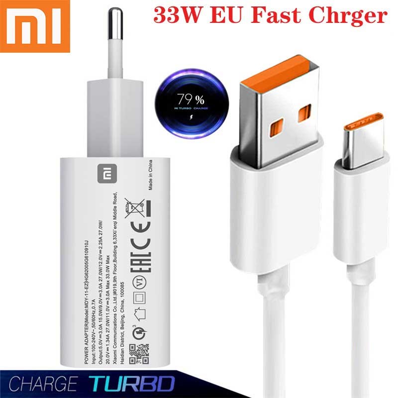 33w Turbo Charger 適用於小米Pad 5 Redmi Note 10 EU QC3.0 33w Turbo Charger 適用於小米Pad 5 Redmi Note 10 EU QC3.0