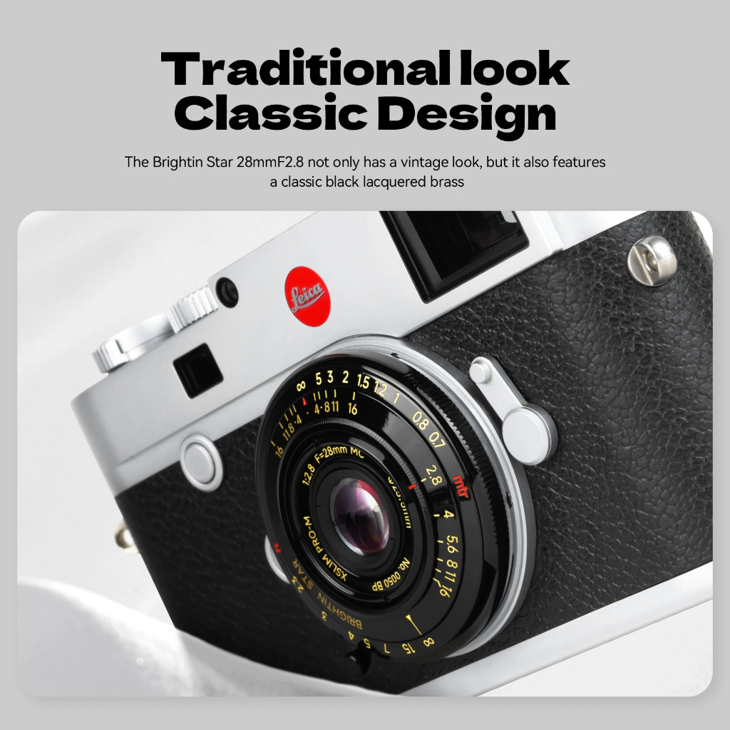 LEICA Brightin Star 28mm F2.8 全畫幅人像手動對焦鏡頭,適用於徠卡M