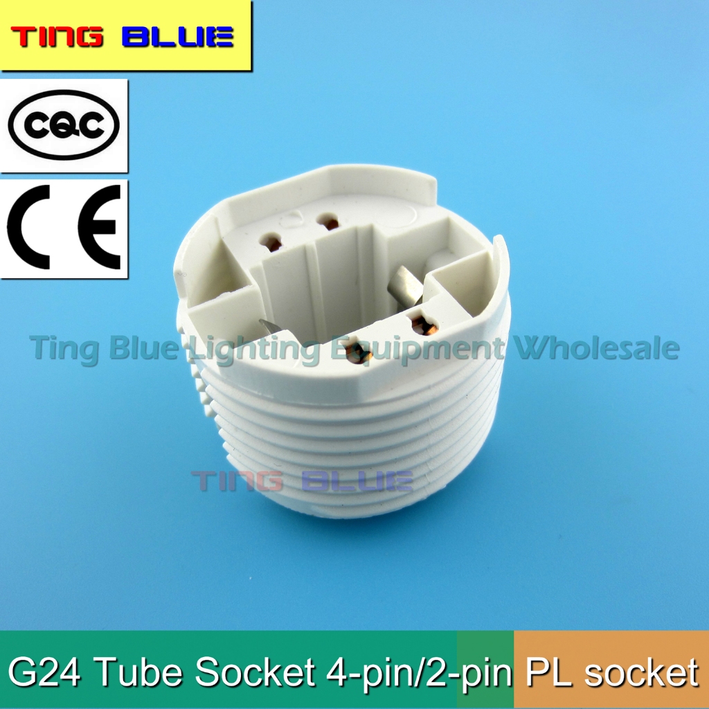 【6-10pcs】G24燈座 2針/4針燈管插座 PLC插管座 銅片插件 33004P 12-250V 2A | 蝦皮購物