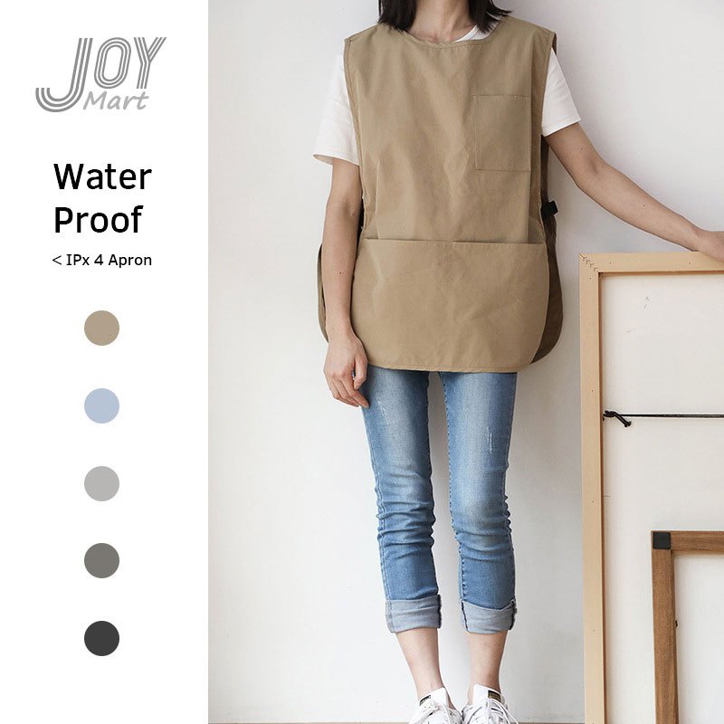[關注領折扣券] JoyMart 防潑水背心圍裙 工作圍裙 咖啡店制服 工裝風圍裙 馬甲圍裙 廚房圍裙 餐廳制服 防汙 | 蝦皮購物