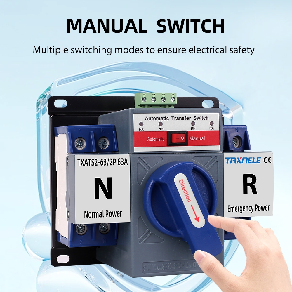 レイドゥンカスタマイズ電気スイッチ自動切替スイッチ 2p/3p/4p 16A 25A 32A 40A 50A 63A 100A 125A  自動転送スイッチ PVソーラーシステム用 デュアル電源自動切換スイッチ 2P 3P 4P 40A 50A 63A 80A 100A 125A(2P,32A)