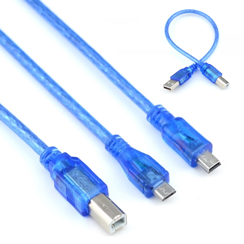 迷你/微型/方形 USB B 電纜 30cm/50cm/100cm 適用於 Nano/Uno/Mega/Leonardo | 蝦皮購物