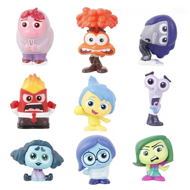 現貨 9款整套 美國卡通電影 頭腦特工隊 Inside Out 怒怒 憂憂 厭厭 怕怕 Q版公仔人偶模型玩具手辦擺件娃娃 | 蝦皮購物