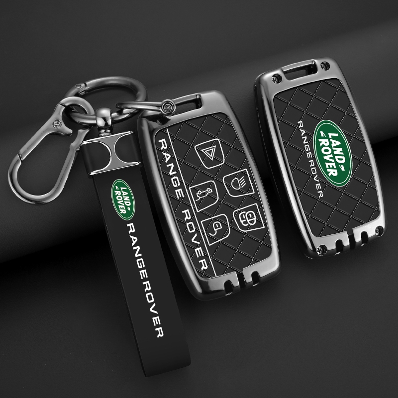 Cover Chiave Auto Alluminio E Pelle Custodia Portachiavi In Lega Alluminio E Pelle Per Land Rover Range Rover Sport Velar Evoque Discovery Custodia Chiave Auto Personalizzata