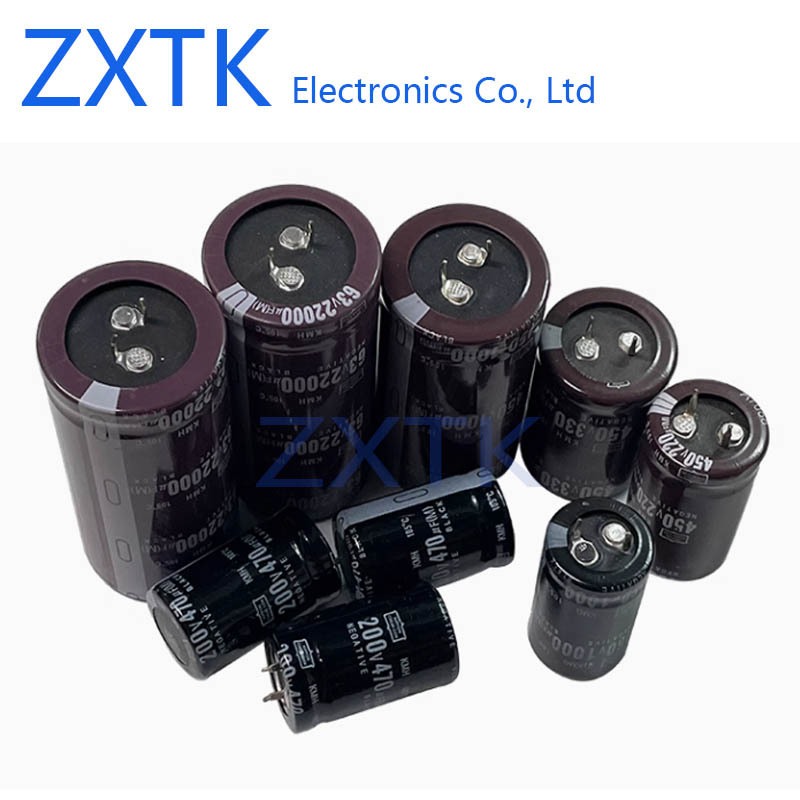 10 STKS Aluminium Elektrolytische Condensator Hoge frequentie Low ESR 25V 35V 50V 63V 100V 160V 200V 250V 450V 68UF 4700UF 10000UF (Maat: 450v6.8uf 10x13