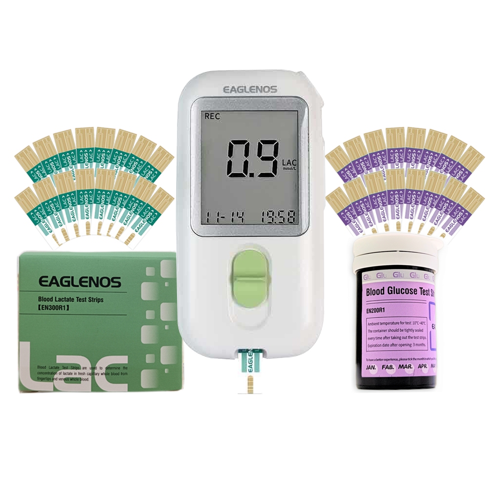 EAGLENOS-乳酸計套裝的 Lactate 測試套件 - 包括 50 條試紙 - 運動員和教練的完整監測測試儀 | 蝦皮購物