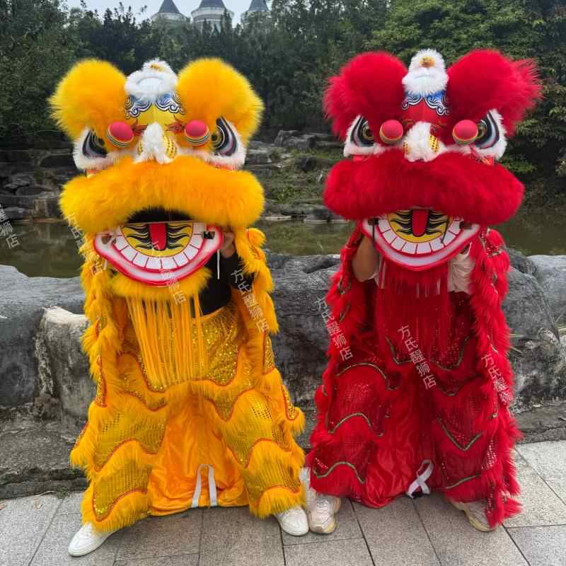 C- 1074△獅子舞 獅子頭 美品 全長333cm C- 1074△獅子舞 獅子頭 美品