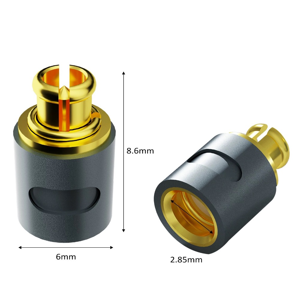 1 對MMCX母頭適用於森海塞爾IE900 IE600 AKG N5005 耳機迷你轉換2Pin