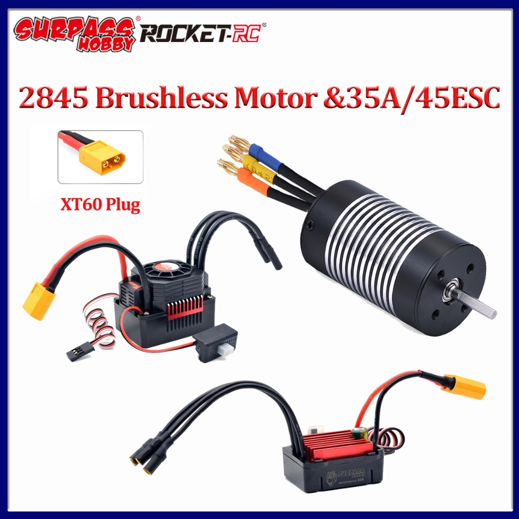 Surpass Rocket 2845 3100KV 3800KV 4370KV 5000KV 防水無刷電機,帶 35A | 蝦皮購物