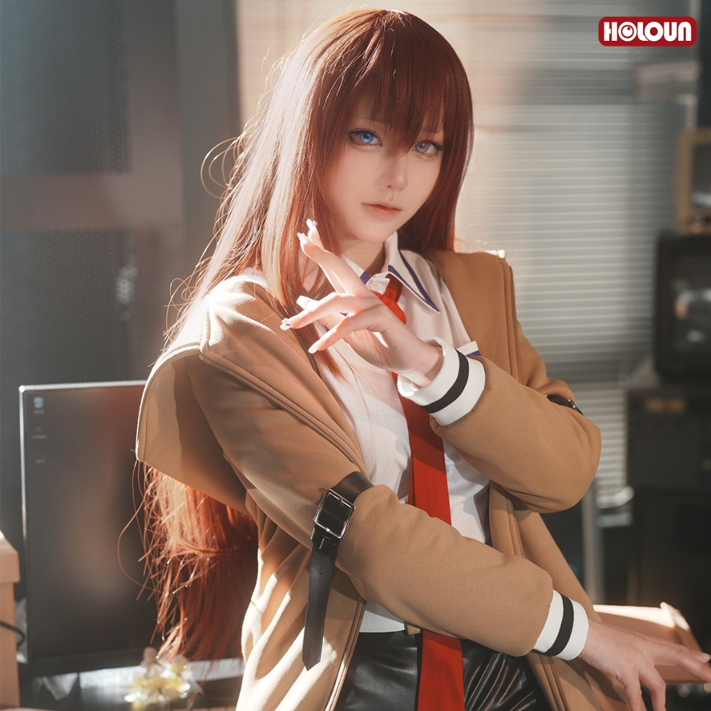 Holoun運命石之門牧濑红莉栖Cos服Steins Gate Makise Kurisu Cosplay天才变态少女 | 蝦皮購物