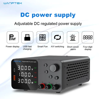 Wanptek可調直流電源30v 10A 60V 5A 120V 3A實驗室工作台電源穩壓電源