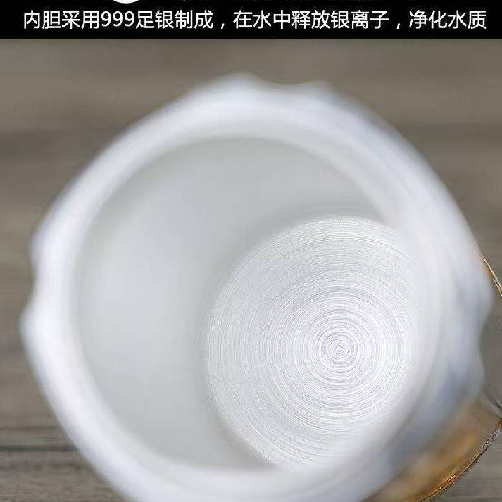 銀盃子999純銀保健杯千足銀內膽保溫杯雪花銀水杯高檔養生銀茶杯免費