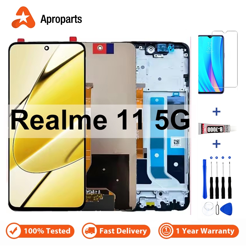 原裝 LCD 適用於 OPPO Realme 11 11X 5G RMX3780 RMX3785 顯示屏觸摸屏數字化儀組 | 蝦皮購物