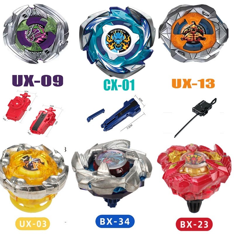 Beyblade X UX-08 銀狼BX-34 鈷龍騎兵BX-23 鳳凰翼Beyblade Burst 玩具