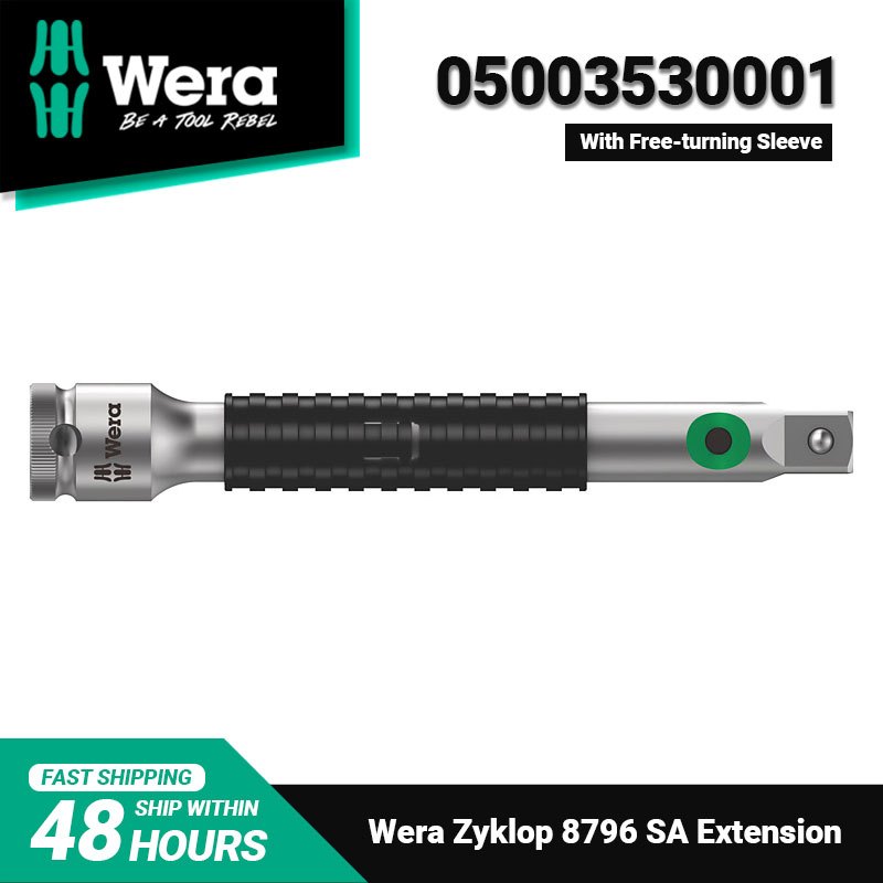 Wera 8796 Zyklop Verlängerung 1/4" | Flexible Lock Mit Freilaufhülse