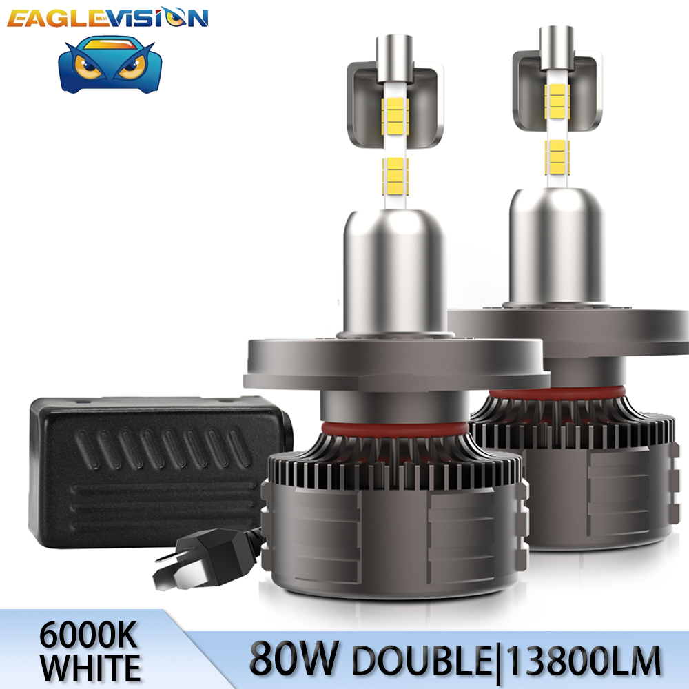 【視力】2PCS V14 360 ° 4面LED汽車大燈h4 led大燈h7 led大燈h11 led霧燈H1 9005 | 蝦皮購物