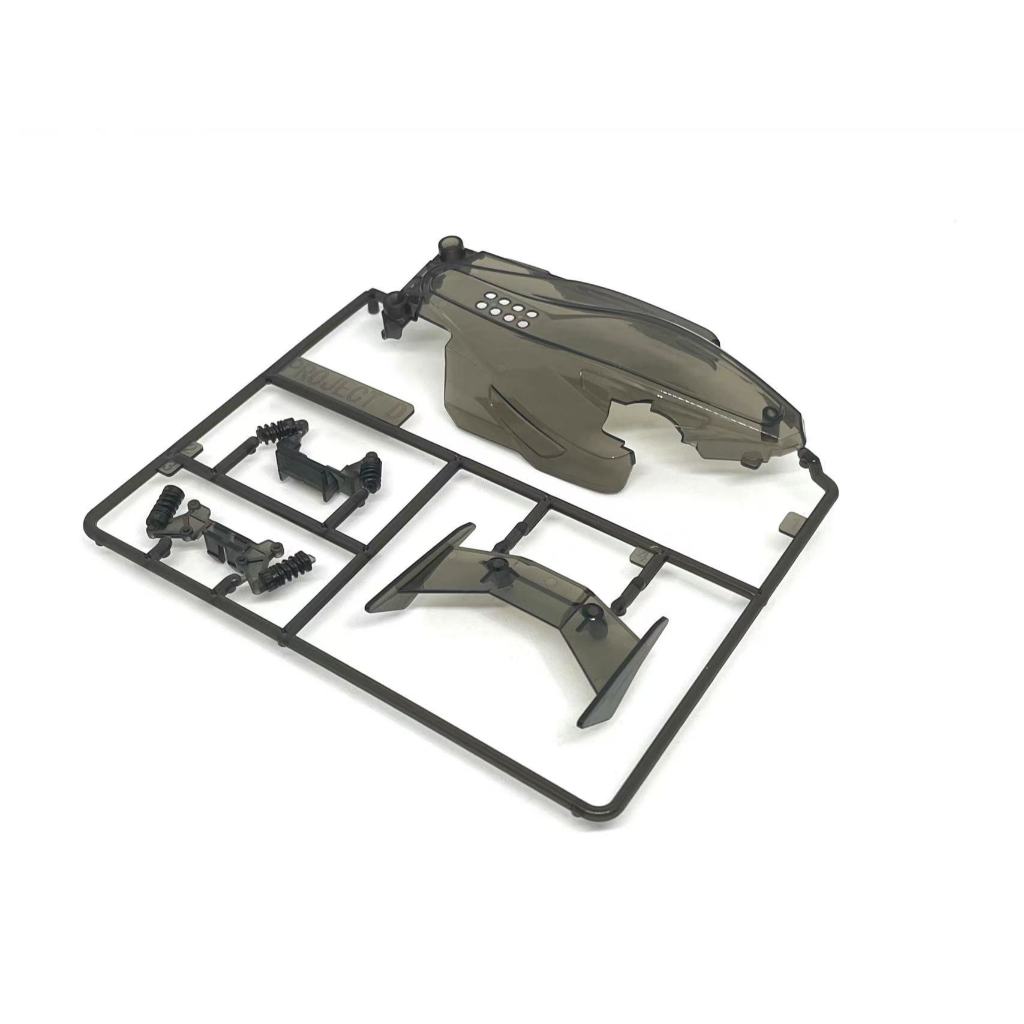 Project D mini 4wd 賽車 Dual Ridge Jr 罩適用於 SFM 底盤透明粉色/透明黑色 | 蝦皮購物
