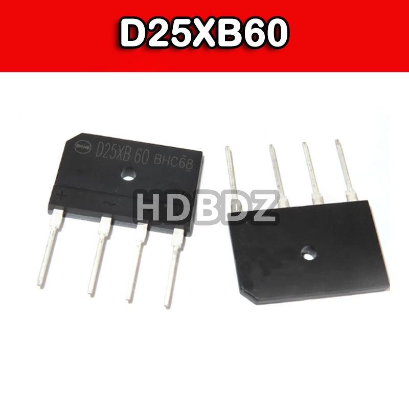 Pont Redresseur D25XB60 LL25XB60 GSIB2560 ZIP-4 - 1 Pièce
