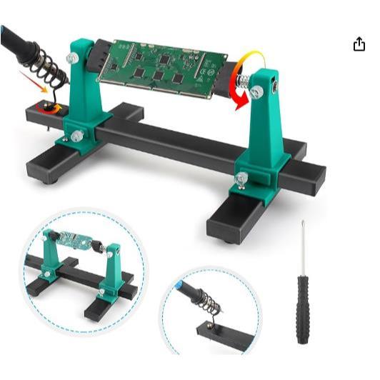 用於電路板的可調節 PCB 支架焊接夾幫助手焊接工具支架主板 PCB 框架支架夾印有烙鐵筆架 | 蝦皮購物