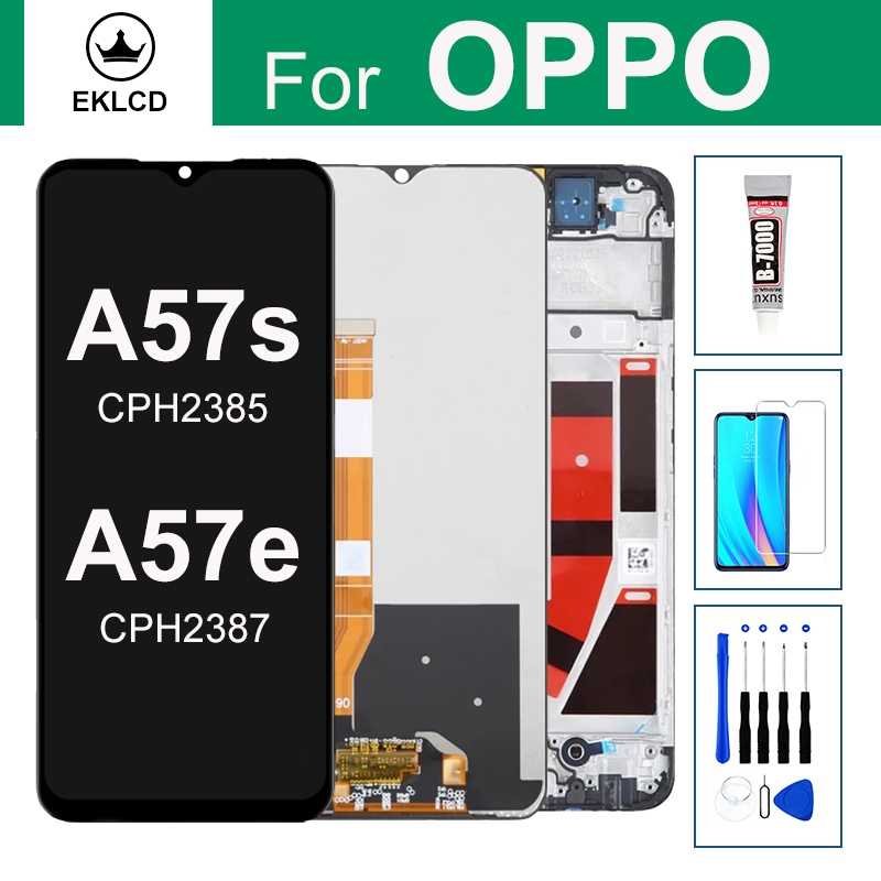 100% 測試 LCD 適用於 OPPO A57S A57e CPH2385 CPH2387 顯示屏觸摸屏數字化儀組件帶 | 蝦皮購物