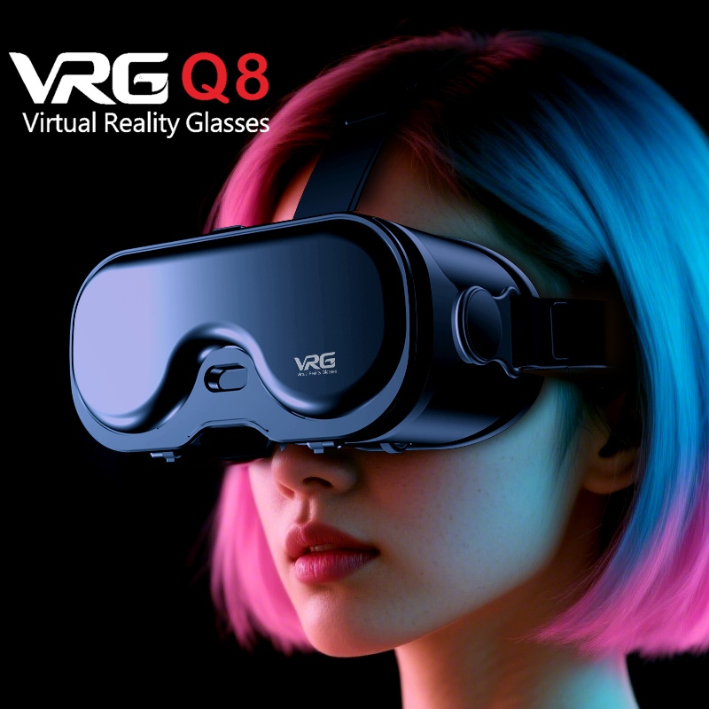 GOOGLE 原裝 VRG Q8 藍色鏡片 VR 虛擬現實 3D 眼鏡盒 VR 谷歌紙板頭盔適用於 IOS Androi | 蝦皮購物