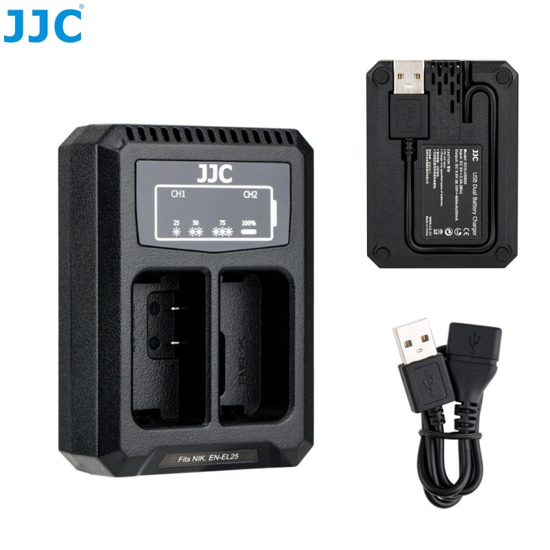 充電器 JJC EN-EL25電池充電器Nikon Z50II Z50 Z30 Z fc ZFC 等相機替代尼康MH
