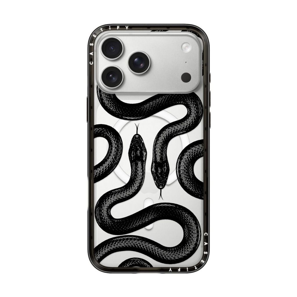 CASETiFY 極黑王蛇Black Kingsnake iPhone18/17 Pro/Pro Max手機保護殼