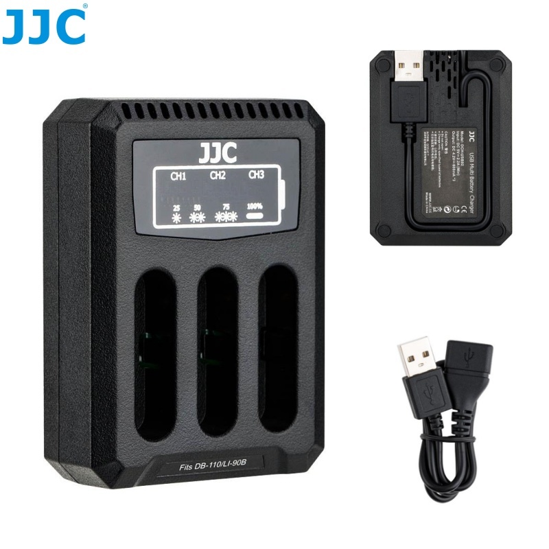 JJC 理光DB-110電池充電器Ricoh GR3x GR3 GR IIIx GR III 相機適用
