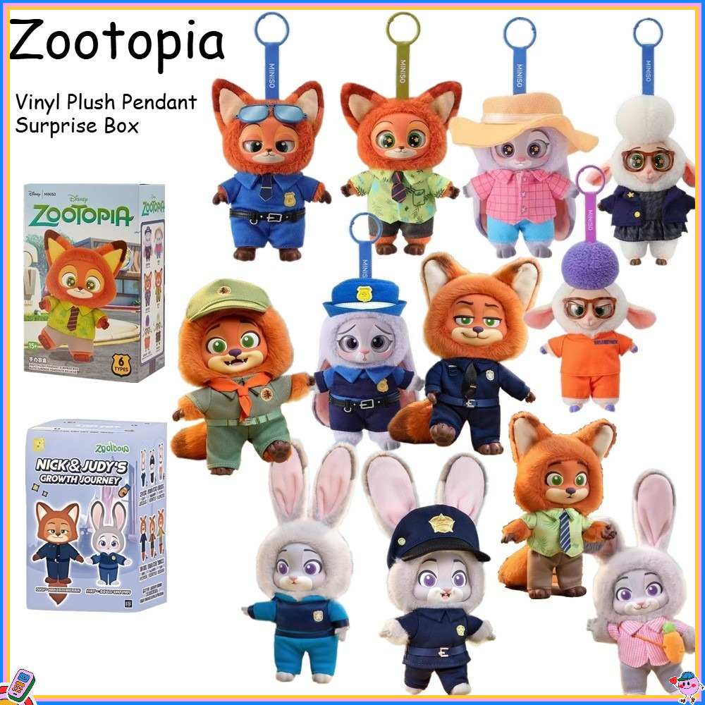 全新 Zootopia 乙烯基毛絨挂件驚喜盒迪士尼尼克朱迪盲盒可愛公仔公仔 | 蝦皮購物