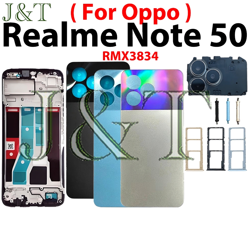 適用於 Realme Note 50 RMX3834 後蓋電池外殼音量按鈕開關電源按鈕電池蓋門後殼 + LCD | 蝦皮購物