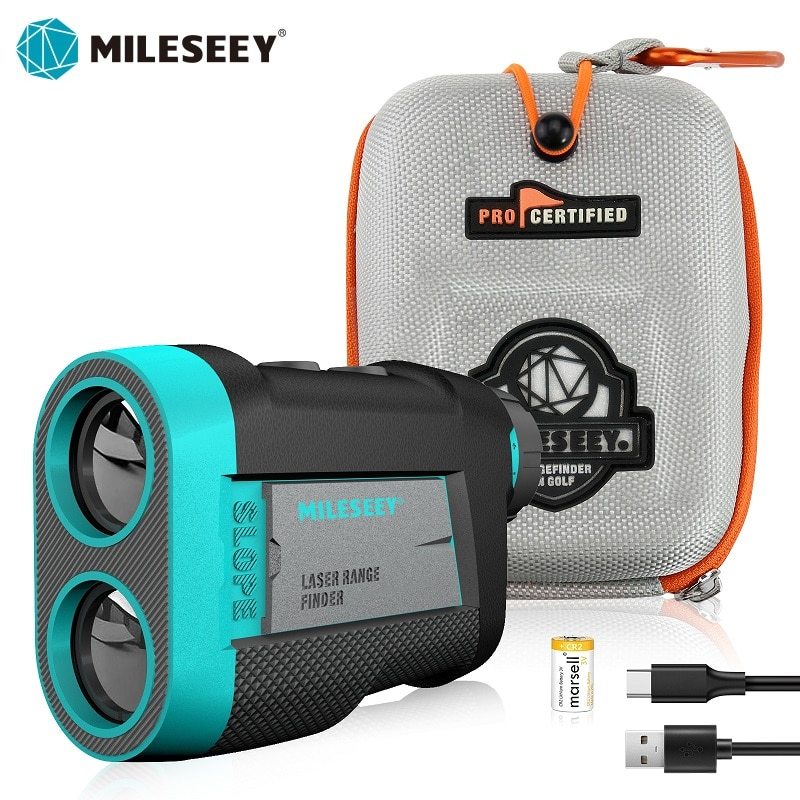 Mileseey PF260 高爾夫測距儀坡道補償開關可充電旗杆鎖定振動600M 碼/M