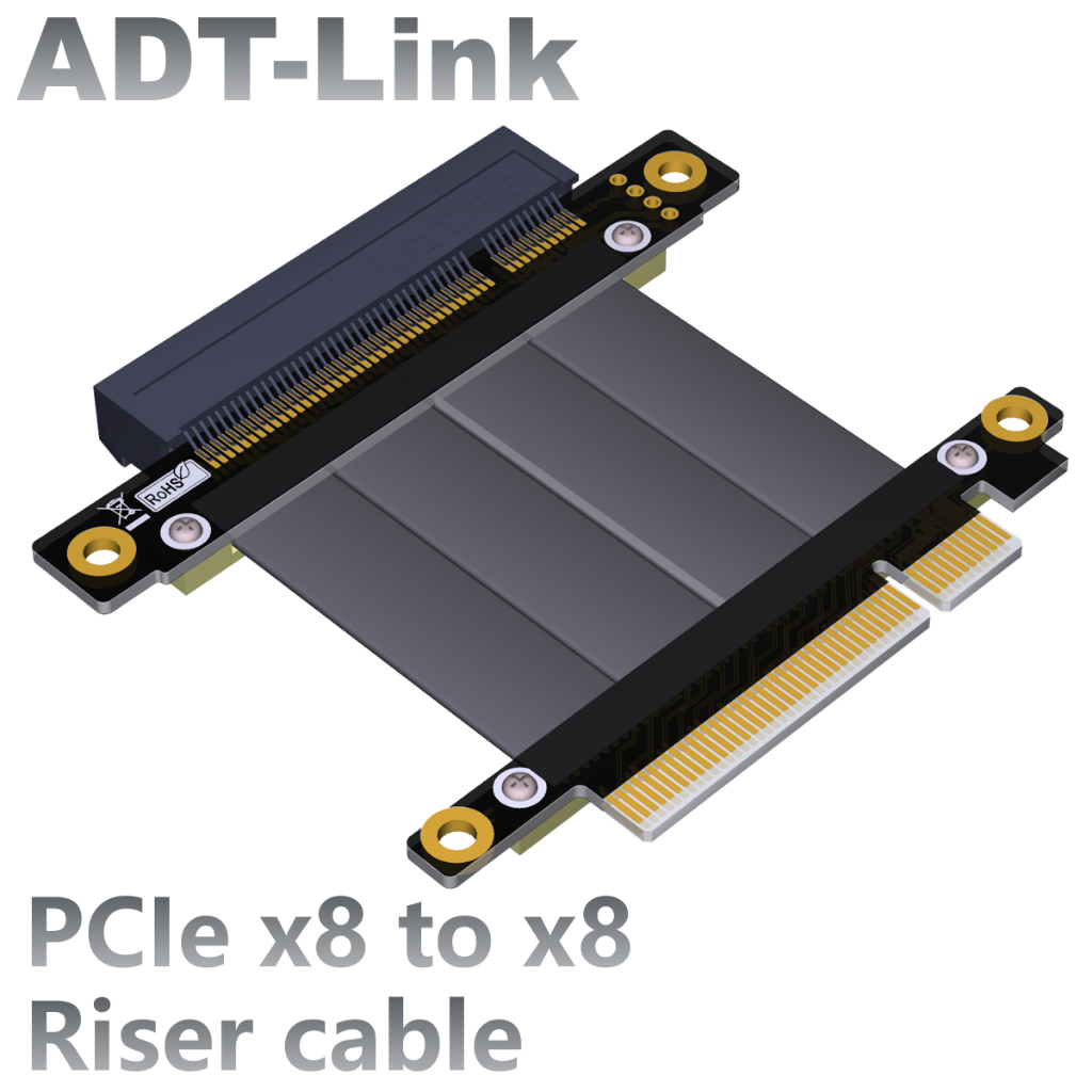 [訂製]ADT-Link PCI-E 3.0 x8延長線 pcie Riser卡 8x 全速穩定 爾達特 | 蝦皮購物