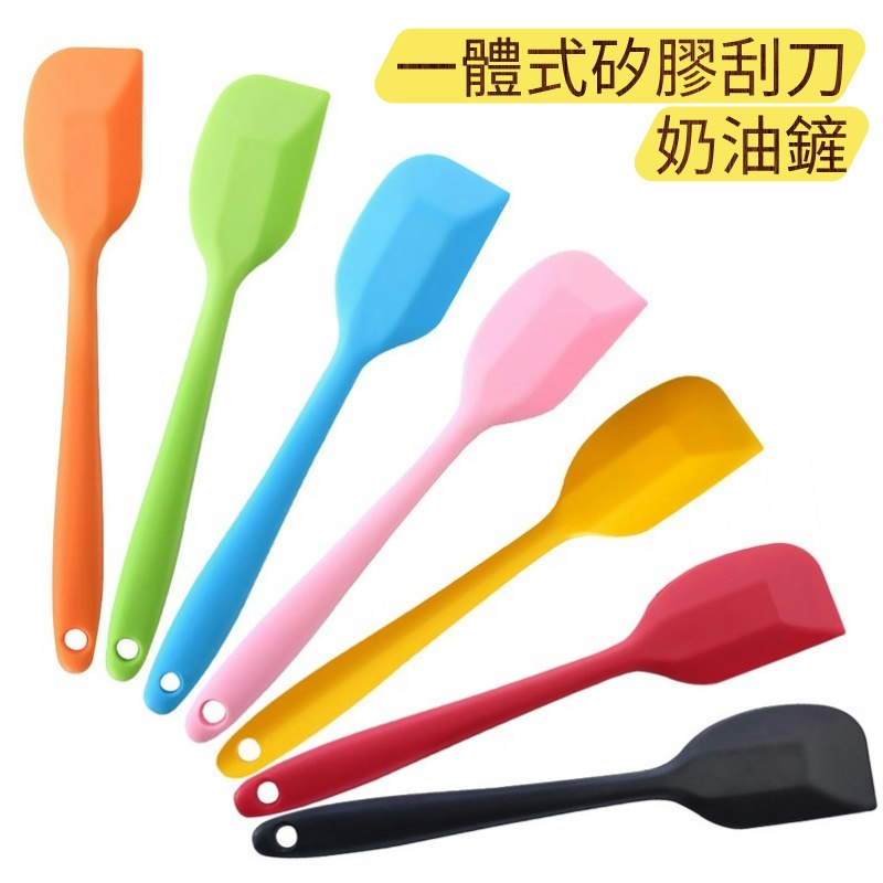 一件式式矽膠刮刀烘培工具 廚房矽膠軟刮刀大小號 食品級耐溫矽膠刮板奶油蛋糕抹刀烘焙剷刀攪拌刀奶油鏟烘焙刮刀