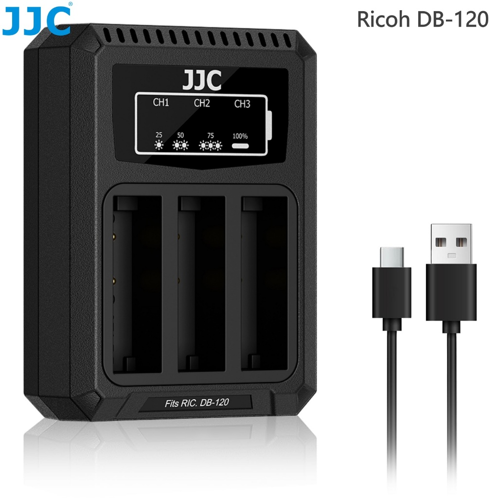 JJC 理光GR4 相機電池充電器Ricoh DB-120 GR IV GR4 HDF Type-C BJ-12