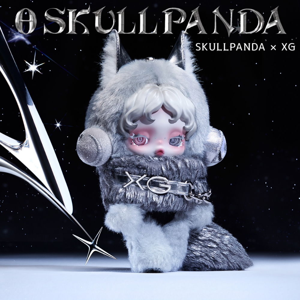 全新/正版/現貨】泡泡瑪特SKULLPANDA X XG 日本限定毛絨公仔掛件SP X