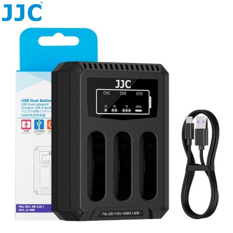 JJC DB-110電池充電器Ricoh GR III IIIx GR3 GR3x 理光相機USB充電座