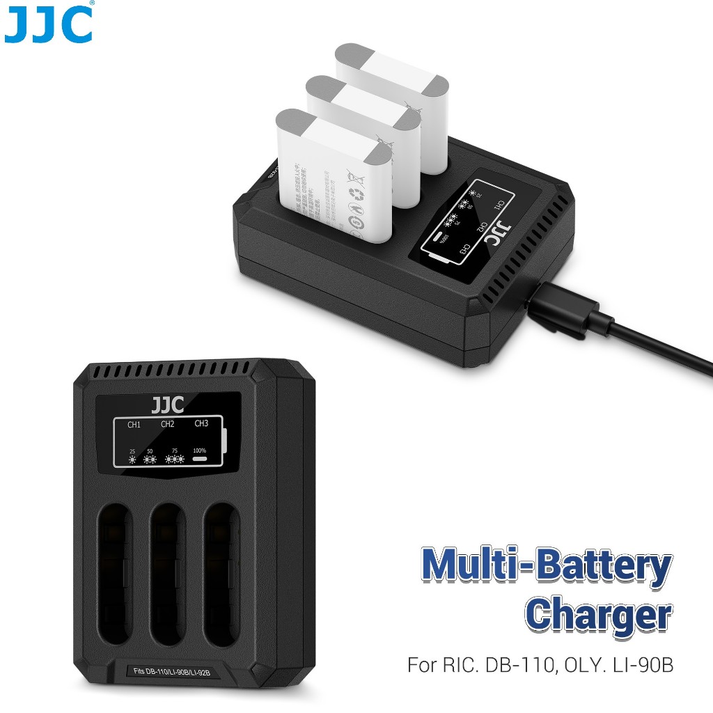 JJC DB-110電池充電器Ricoh GR III IIIx GR3 GR3x 理光相機USB充電座