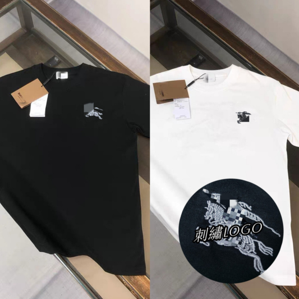 刺繡純棉短袖T恤男女同款圓領潮牌電繡棉t休閒情侶正肩上衣 | 蝦皮購物