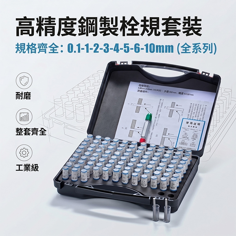 【現貨】白鋼針規套組 塞規 間隔0.01/0.05/0.1mm 高精度量規光滑通止規銷式塞規 pin規 自由組合客製化 | 蝦皮購物
