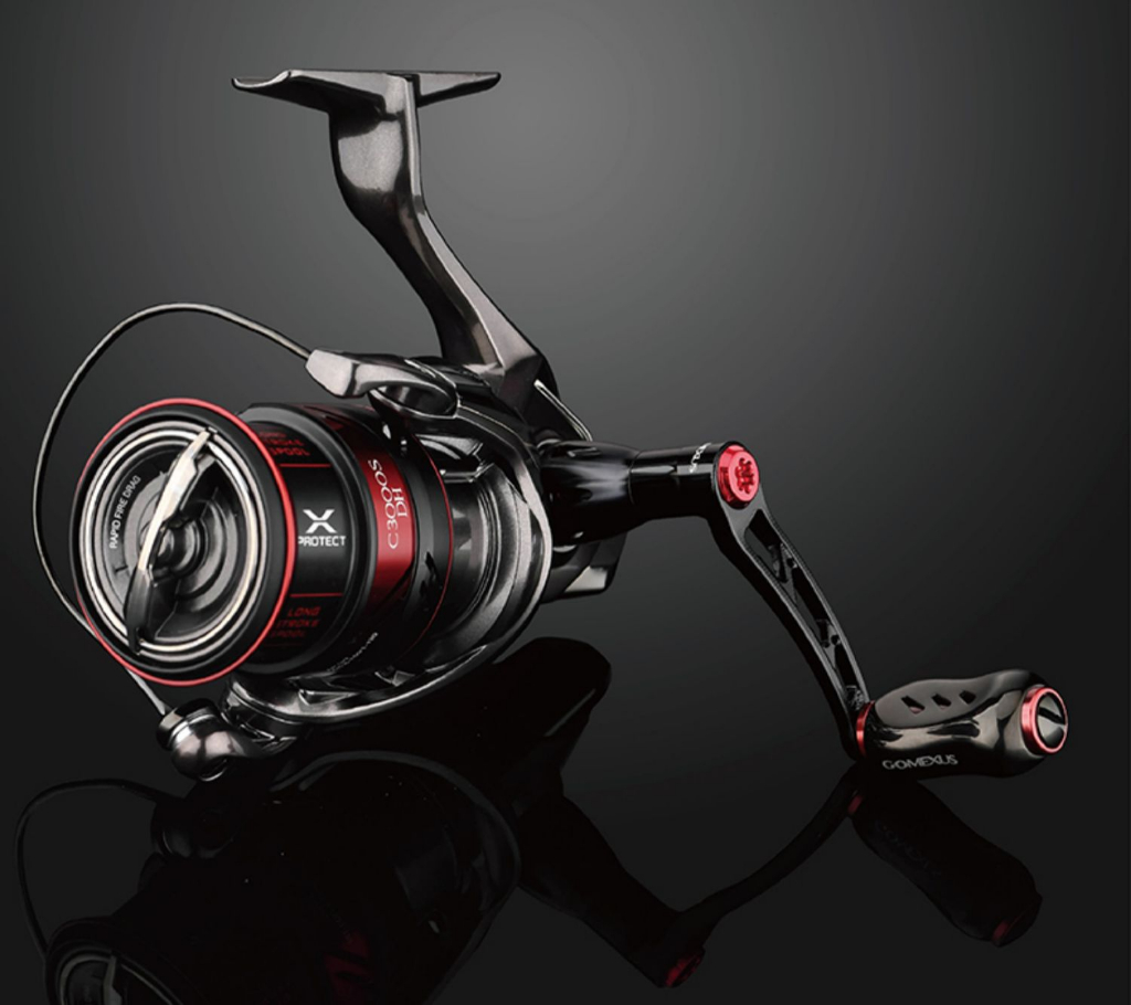 Poignée De Remplacement Rouge Style Toupie Pour Moulinets Shimano Stradic, Stella, Vanford, Etc. - Compatible Et Neuve