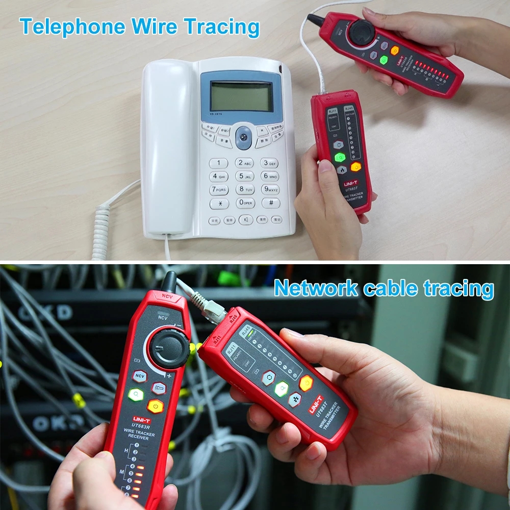 Uni-t UT683kit Wire Tracker 智能網絡線路查找器 RJ45 RJ11 NCV 指示燈電纜跟踪器 | 蝦皮購物