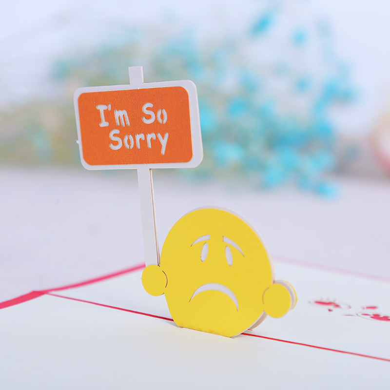 [Coisíní] 3d 賀卡 Apology Card 對不起賀卡抱歉禮物 Apology 賀卡道歉賀卡 | 蝦皮購物