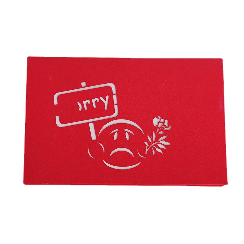 [Coisíní] 3d 賀卡 Apology Card 對不起賀卡抱歉禮物 Apology 賀卡道歉賀卡 | 蝦皮購物