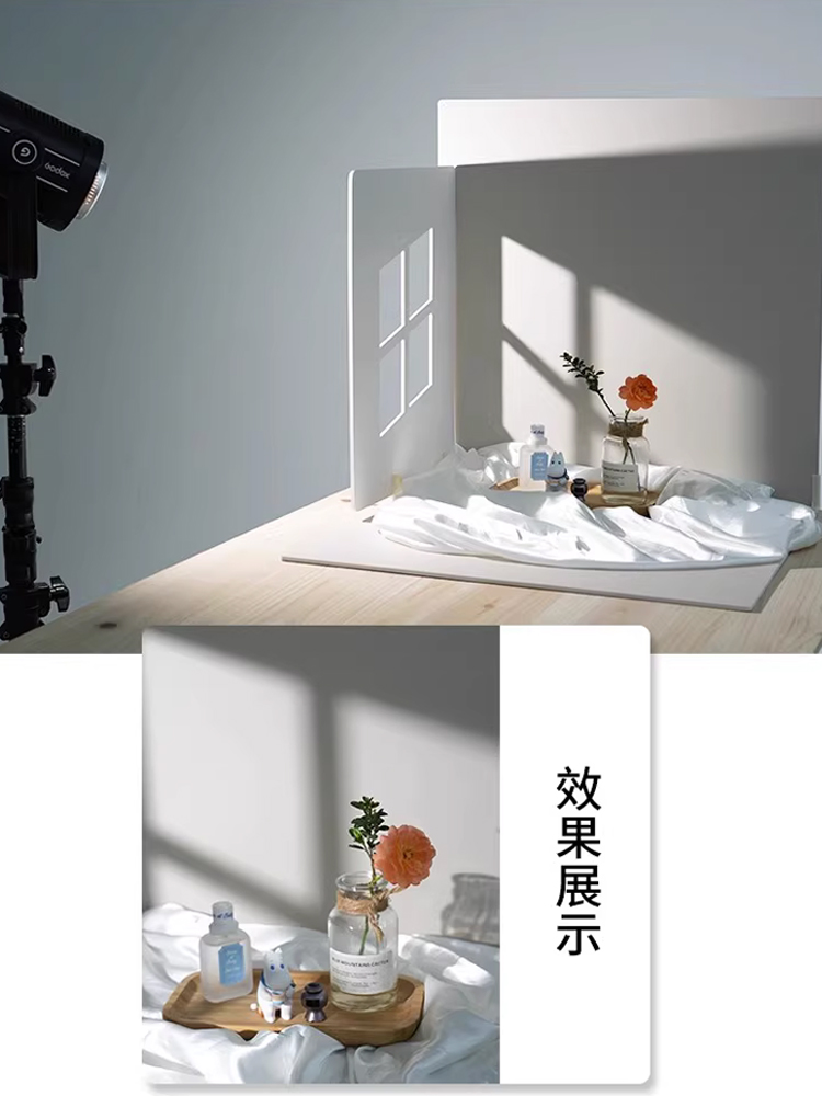 投影板拍照背景板造影板光影窗格道具40X50cm百葉窗户投影窗花道具自然光影靜物饰品美食拍照背景產品拍攝道具贈腳架 | 蝦皮購物