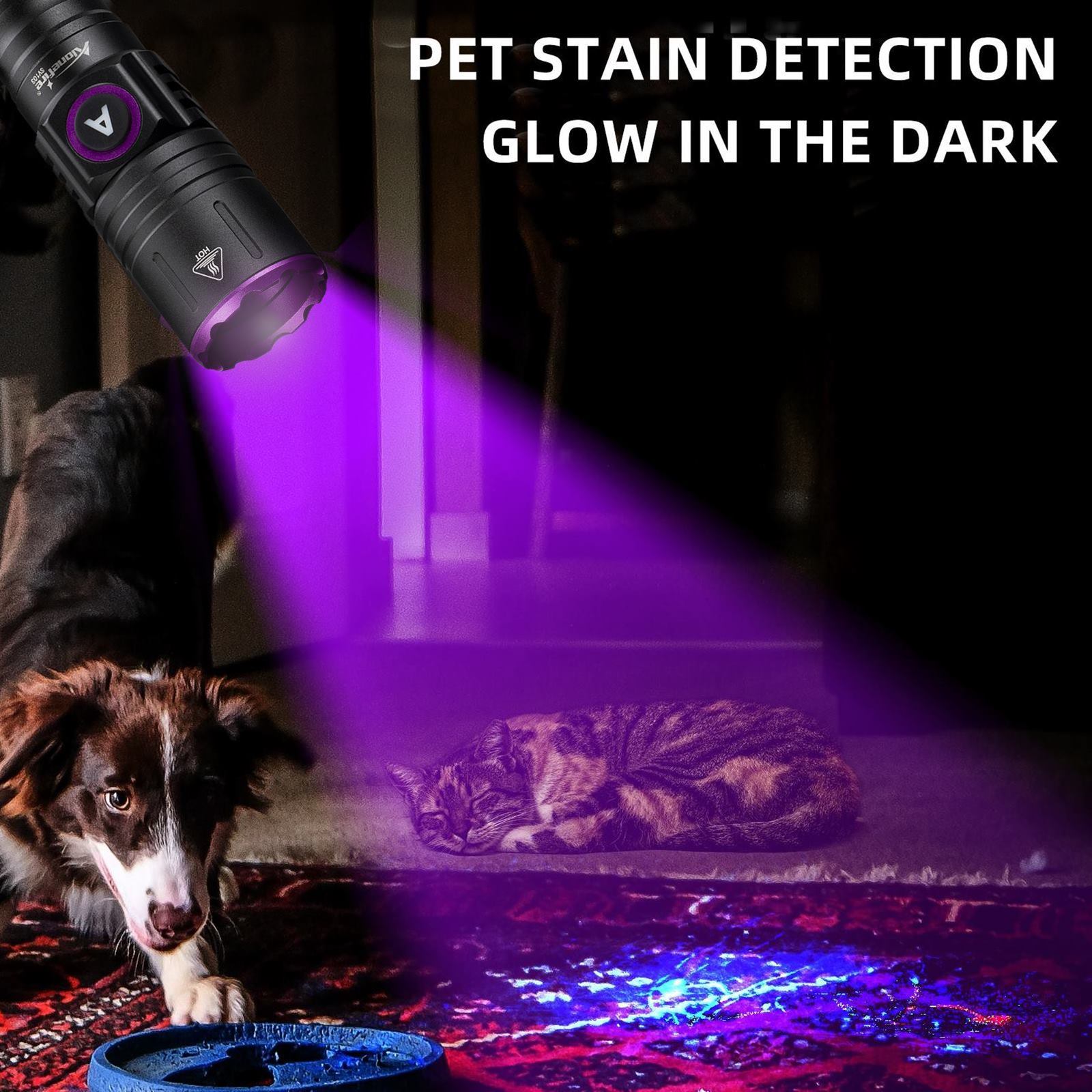 Alonefire SV101 UV 365nm Blacklight LED 手電筒可充電隱形墨水標記貓狗尿癬礦石錢熒 | 蝦皮購物